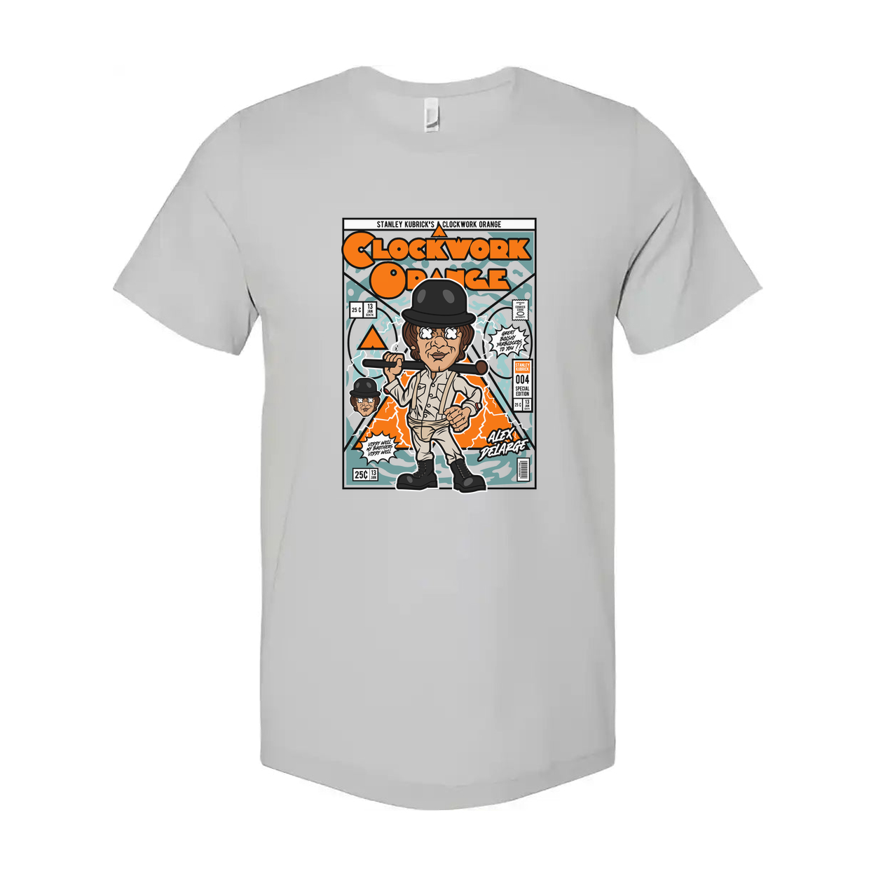 Alex DeLarge Clockwork Orange Illustrated Graphic Tee Unisex Short Sleeve Shirt Soft Fabric