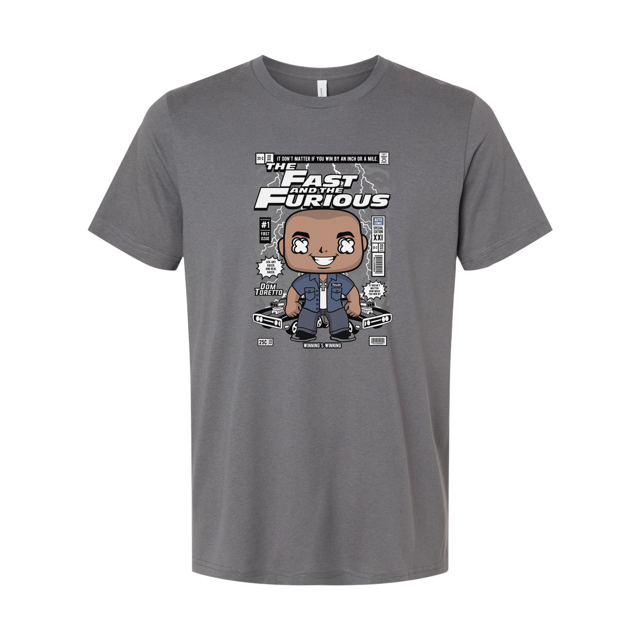 Dom Toretto The Fast And The Furious Comic Book Style Unisex T Shirt Featuring Pop Art Car Themed Graphic