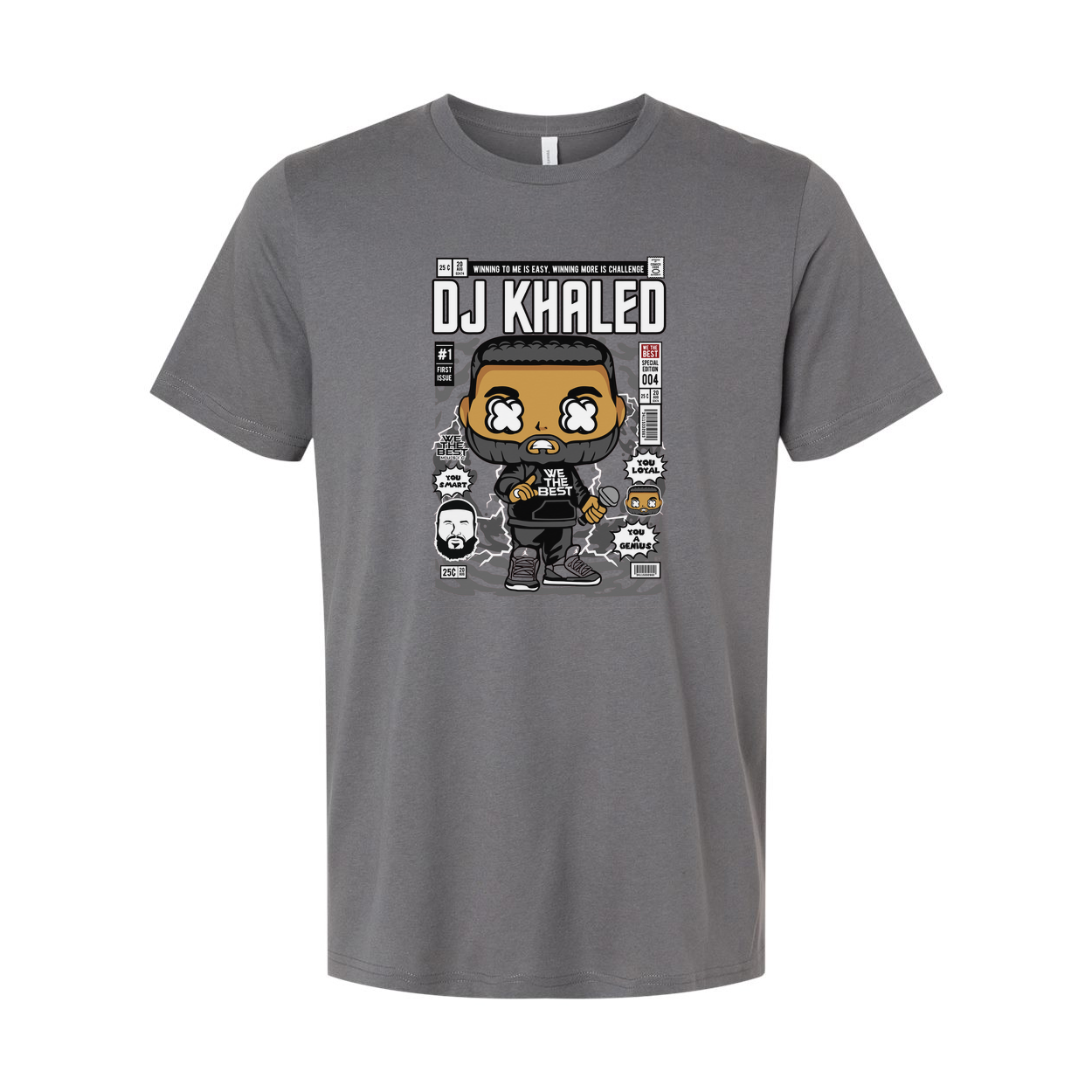 DJ Khaled Comic Book Style Graphic Tee Unisex Short Sleeve Shirt For Fans Worldwide