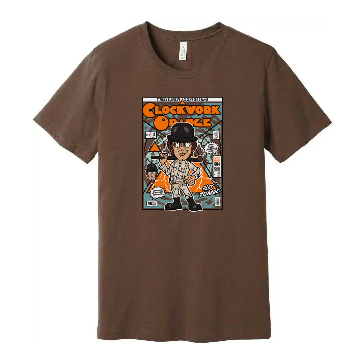 Alex DeLarge Clockwork Orange Illustrated Graphic Tee Unisex Short Sleeve Shirt Soft Fabric