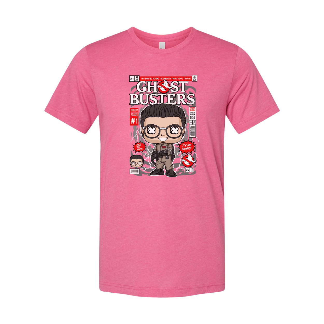 Ghostbusters Dr Egon Spengler Cartoon Style Graphic T Shirt Unisex Casual Wear Limited Edition