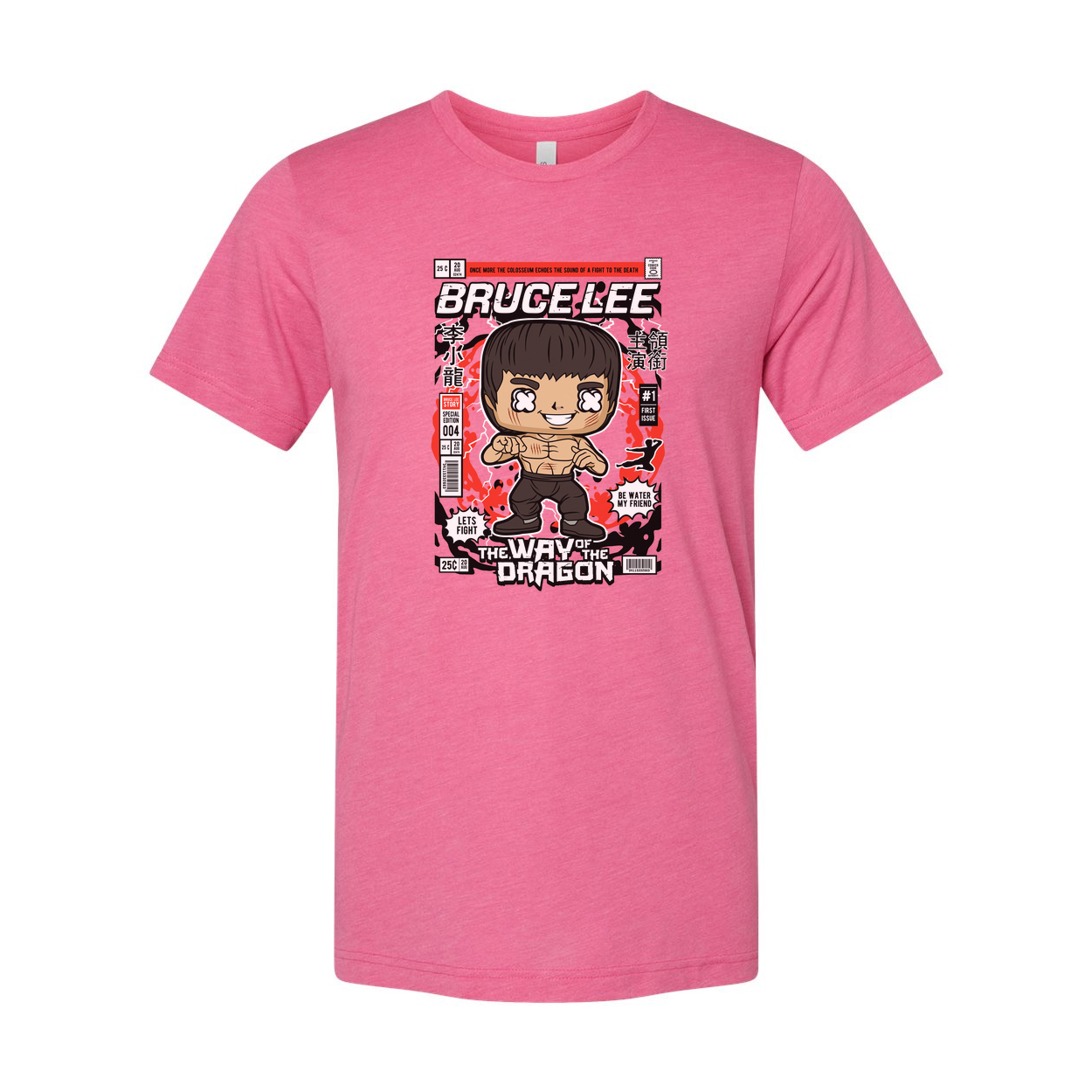 Unisex Graphic T Shirt With Cartoon Martial Artist Design Inspired By Classic Dragon Film