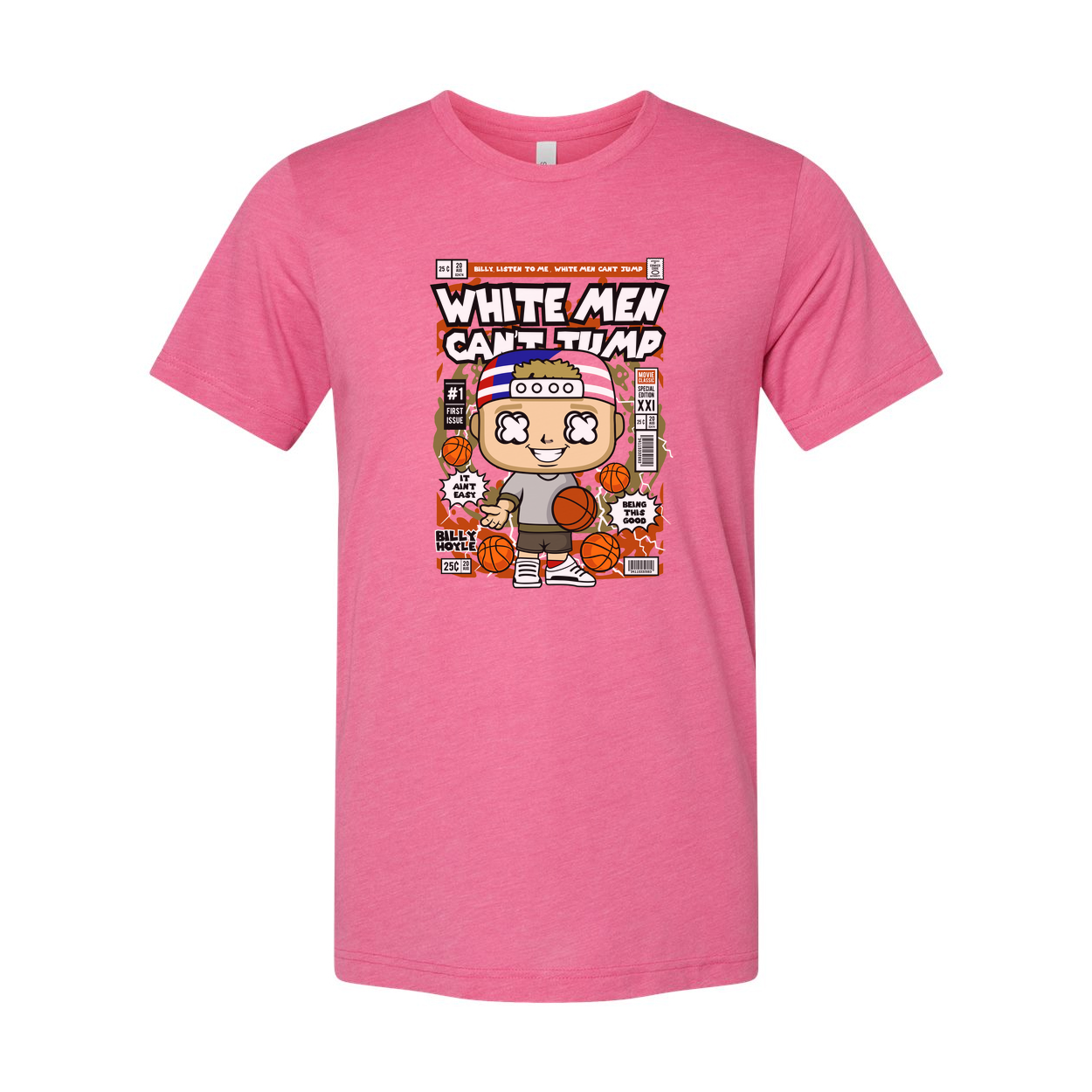 Unisex Graphic T Shirt Featuring Comic Book Style Basketball Hero Illustration And Bold Pop Art Elements