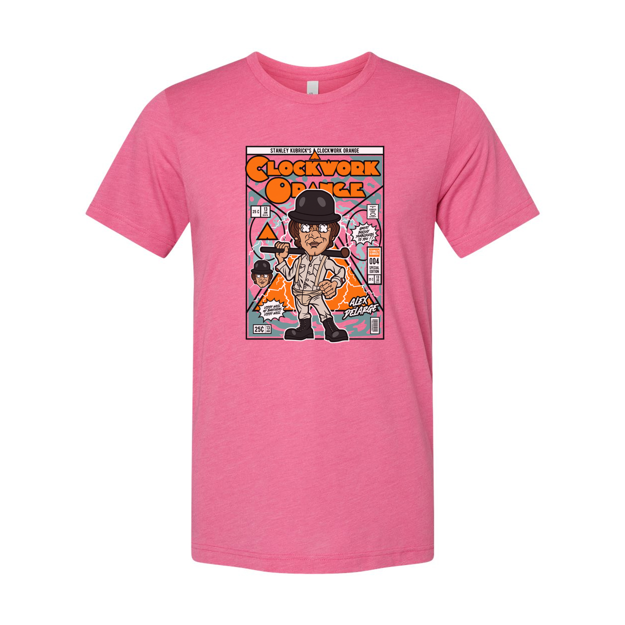 Alex DeLarge Clockwork Orange Illustrated Graphic Tee Unisex Short Sleeve Shirt Soft Fabric