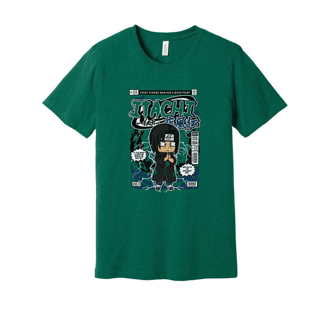 Itachi Uchiha Chibi Manga Print Unisex T Shirt Anime Graphic Tee For Naruto Fans