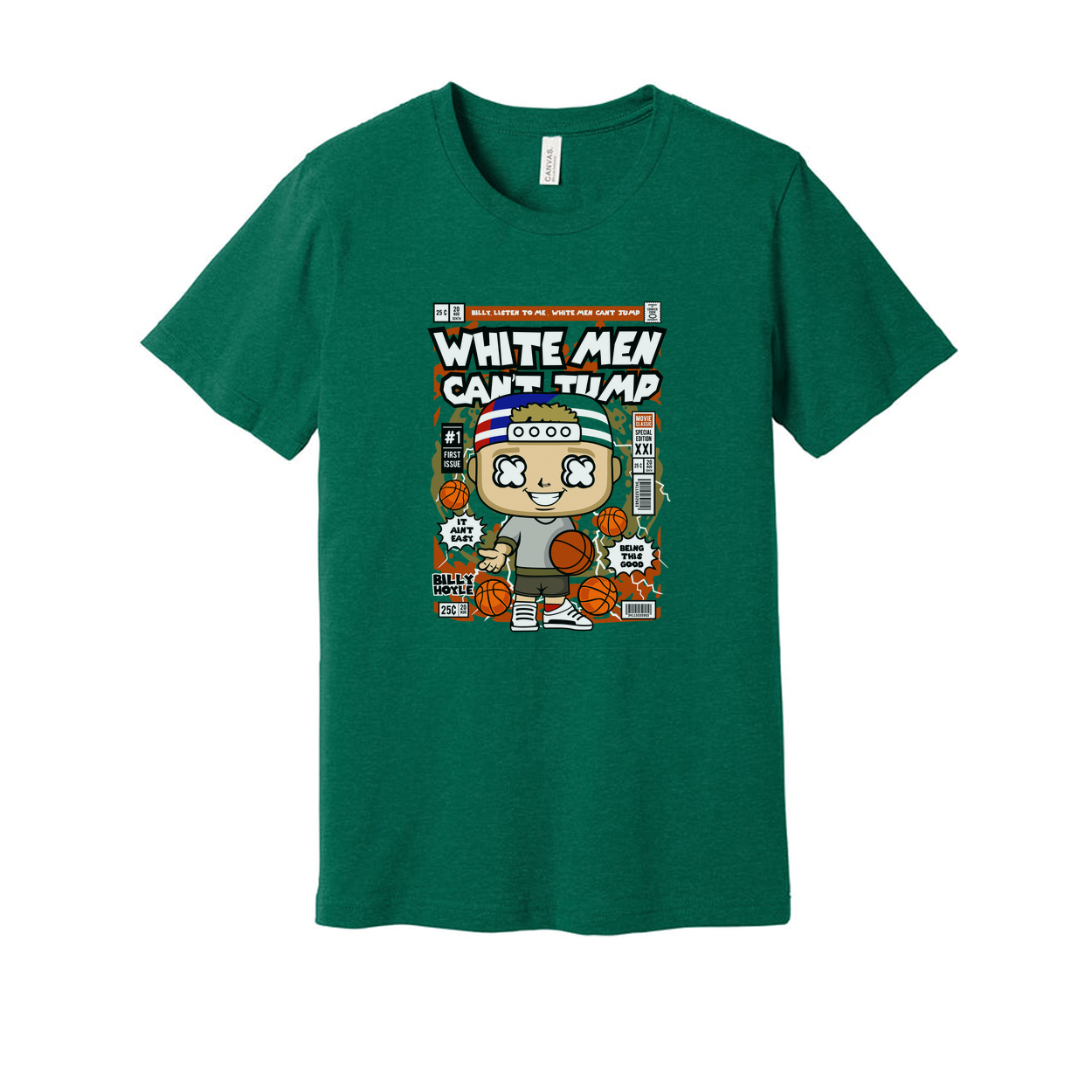 Unisex Graphic T Shirt Featuring Comic Book Style Basketball Hero Illustration And Bold Pop Art Elements