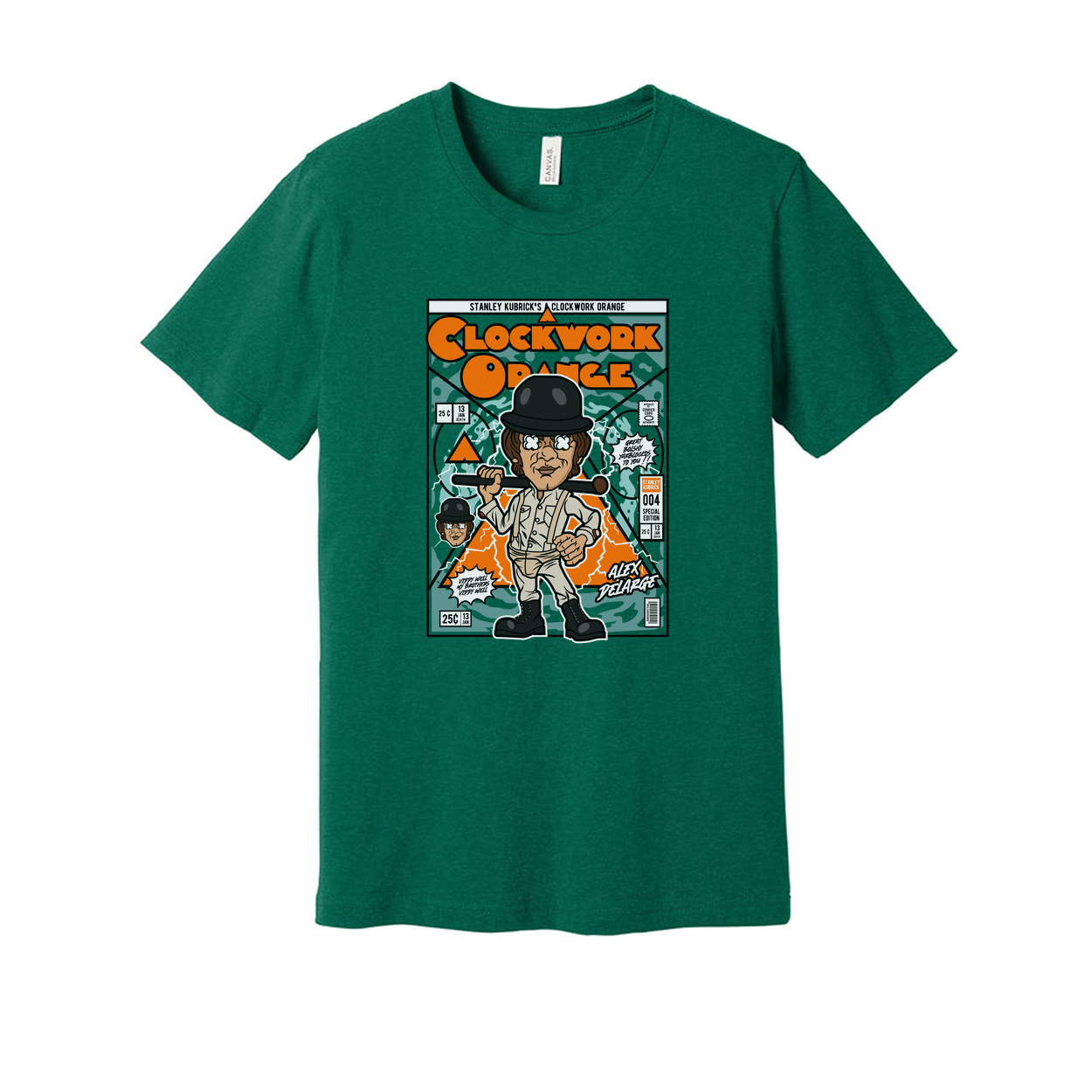 Alex DeLarge Clockwork Orange Illustrated Graphic Tee Unisex Short Sleeve Shirt Soft Fabric