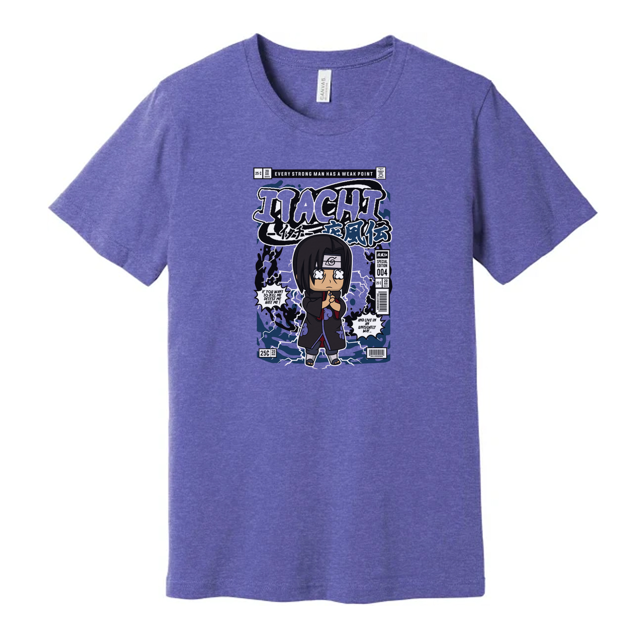 Itachi Uchiha Chibi Manga Print Unisex T Shirt Anime Graphic Tee For Naruto Fans