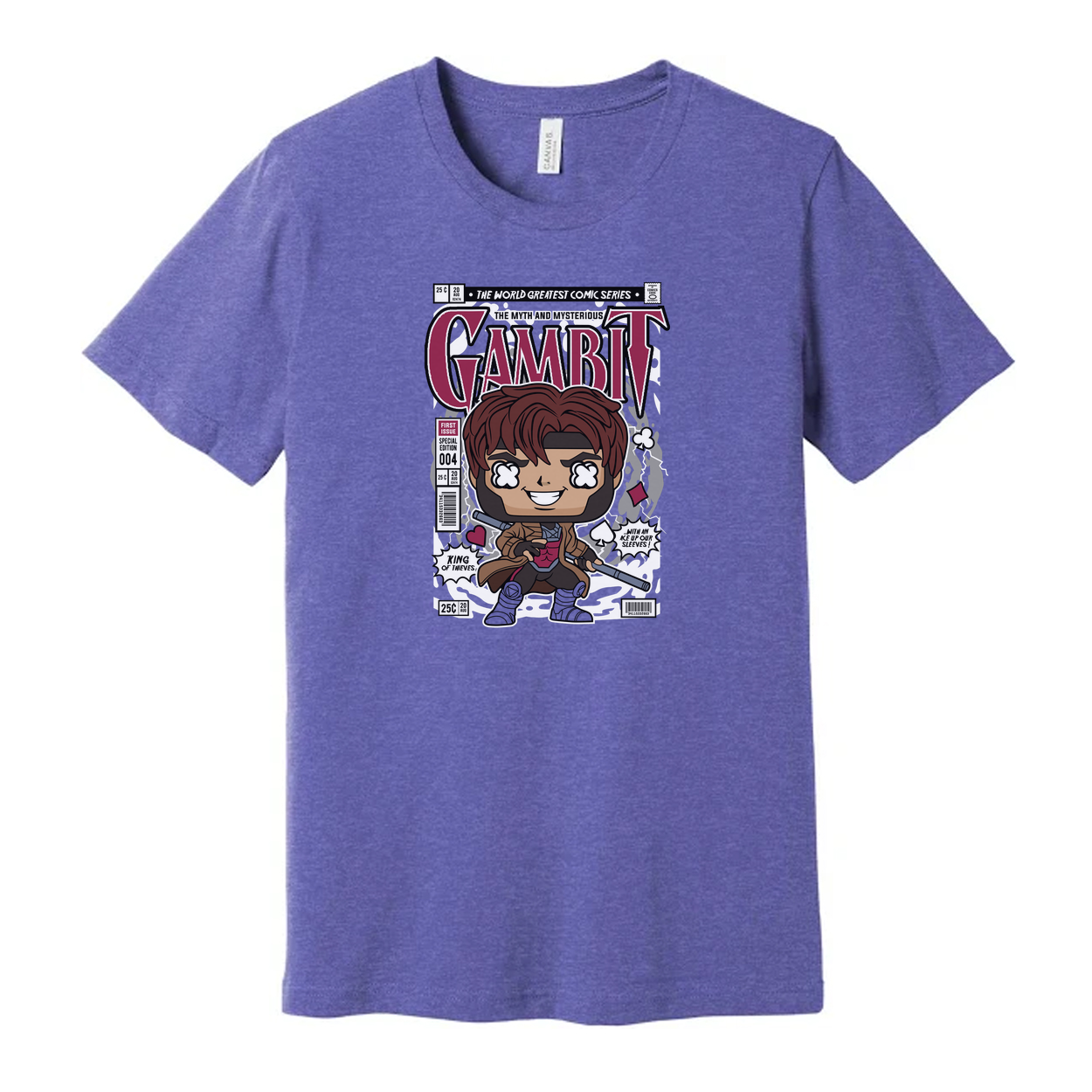 Gambit Comic Cover Art Graphic Tee Unisex Casual Shirt Inspired By Marvel Comics