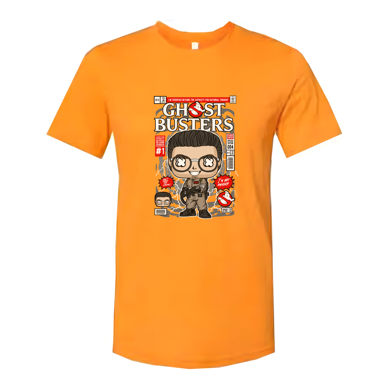 Ghostbusters Dr Egon Spengler Cartoon Style Graphic T Shirt Unisex Casual Wear Limited Edition