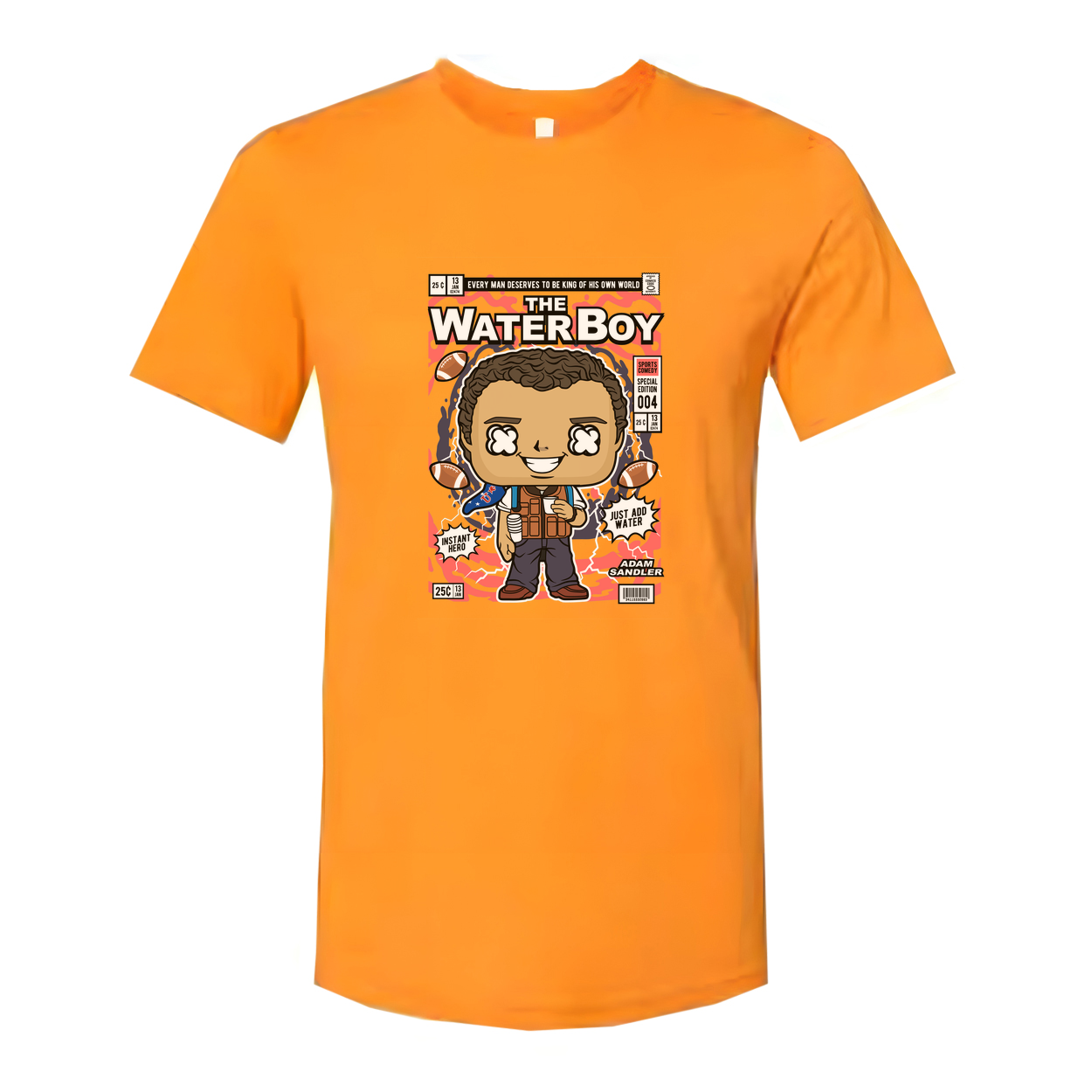 The Waterboy Bobby Boucher Graphic Cartoon Character Unisex Tee Featuring Comic Style Cover Art