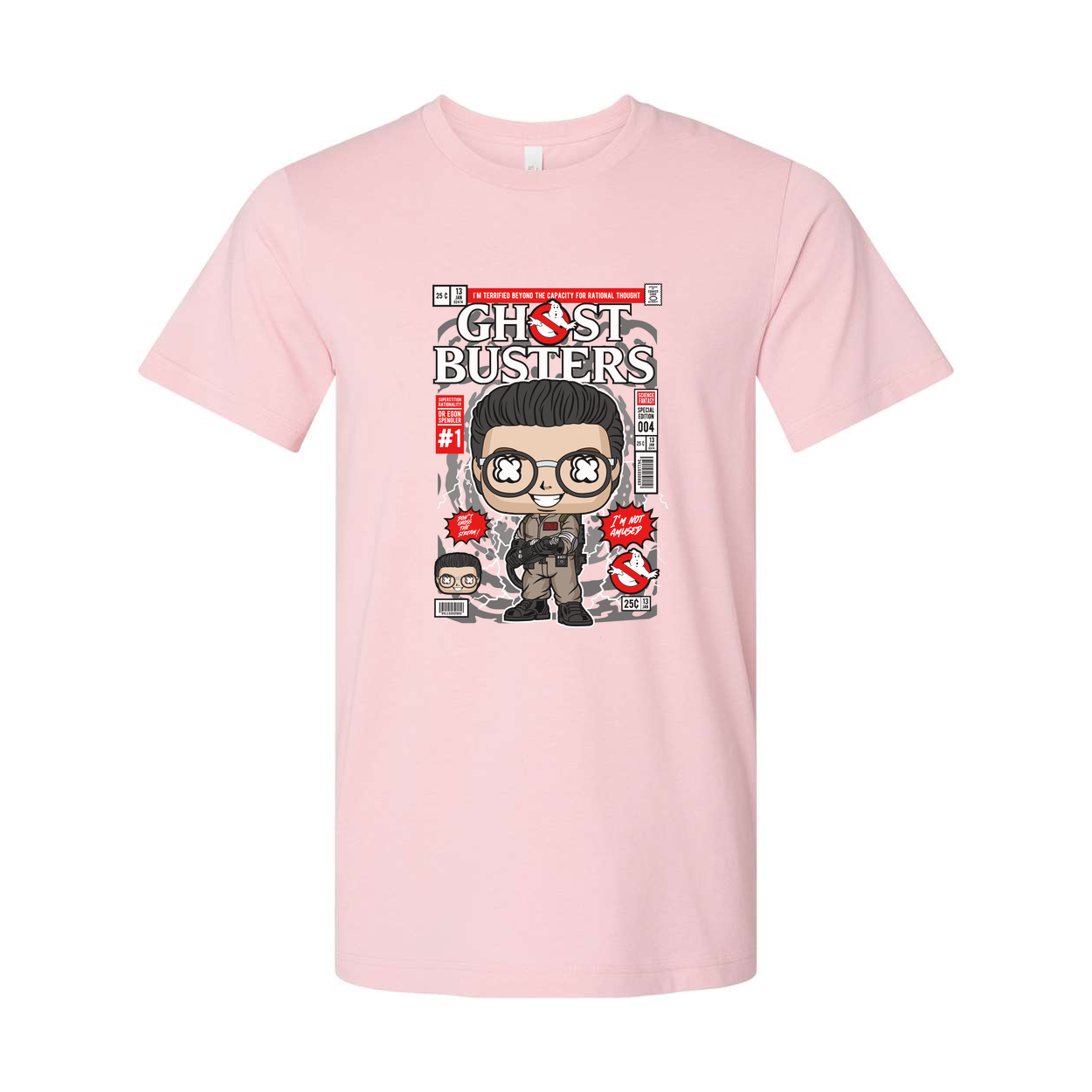 Ghostbusters Dr Egon Spengler Cartoon Style Graphic T Shirt Unisex Casual Wear Limited Edition