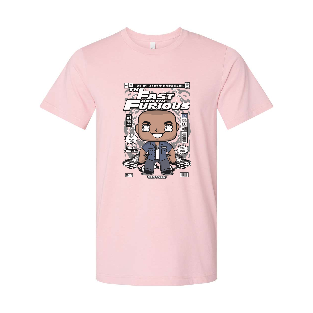 Dom Toretto The Fast And The Furious Comic Book Style Unisex T Shirt Featuring Pop Art Car Themed Graphic