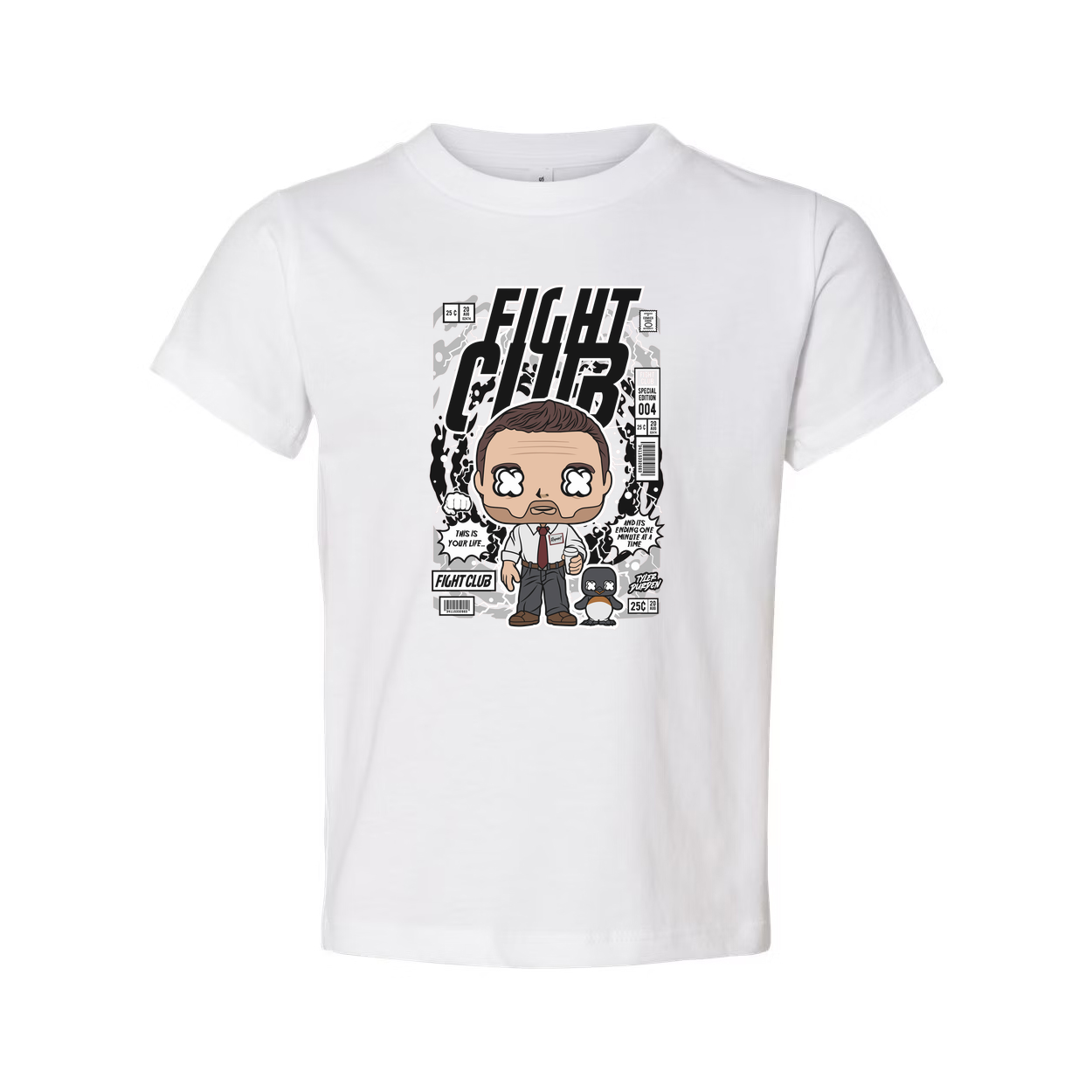 Tyler Durden Fight Club Illustrated Graphic Tee For Unisex Fans Of The Movie Classic