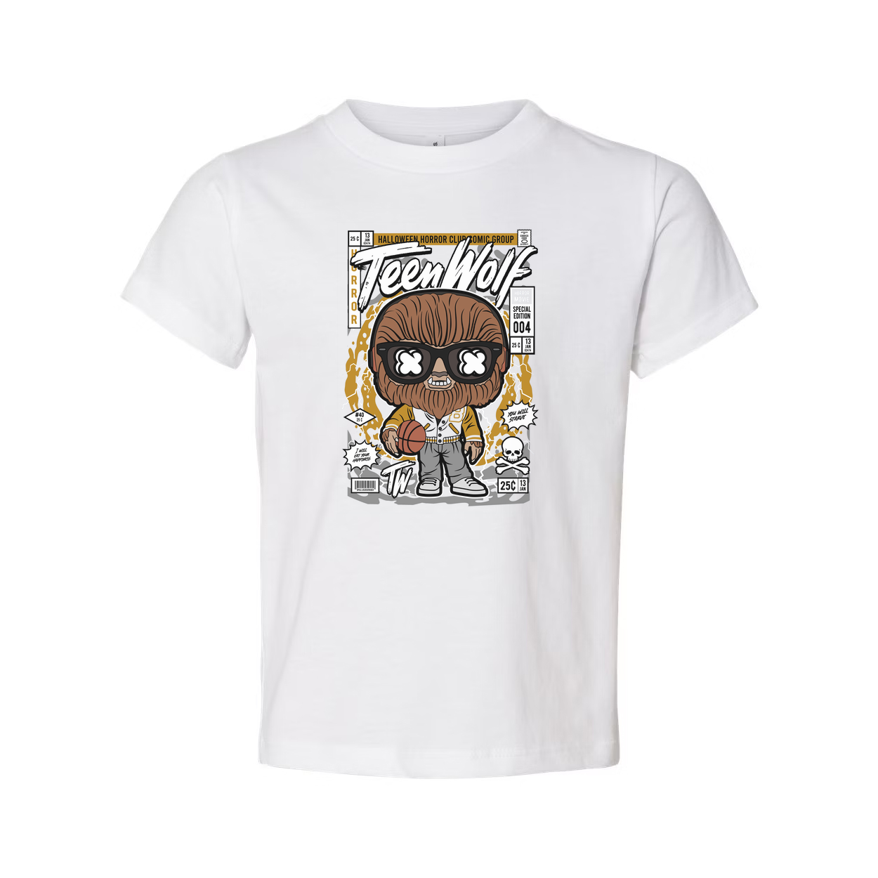 Teen Wolf Unisex Graphic T Shirt Featuring Classic Comic Style Cover Art And Collectible Design