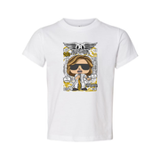 Steven Tyler Aerosmith Cartoon Graphic T Shirt For Unisex Wearers With Bold Retro Design