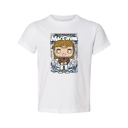MacGyver Cartoon Style Graphic Tee For Unisex Wear With Comic Book Cover Artwork