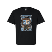 Braveheart Graphic Tee Featuring Cartoon Warrior Illustration For Unisex Adults Short Sleeve
