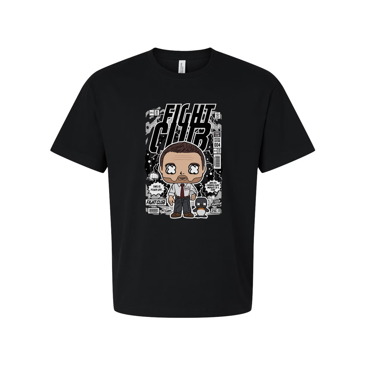 Tyler Durden Fight Club Illustrated Graphic Tee For Unisex Fans Of The Movie Classic