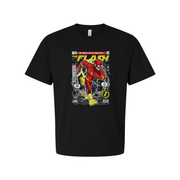 The Flash Graphic Unisex T Shirt Featuring Retro Comic Cover Print Artwork For Men And Women