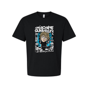 Machine Gun Kelly Cartoon Graphic Tee With Musician Illustration And Comic Panels