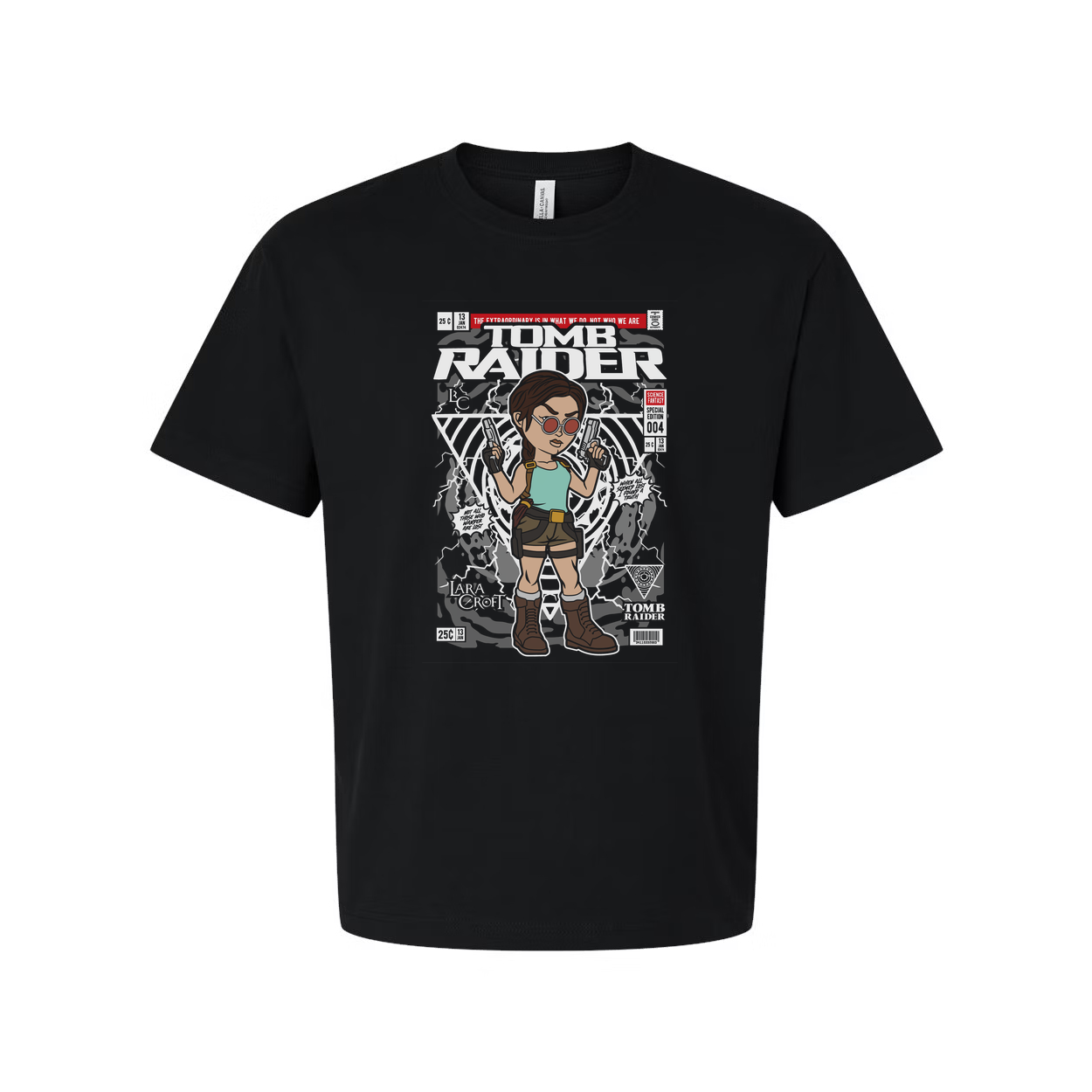 Lara Croft Tomb Raider Graphic Tee for Fans of Adventure Gaming Unisex Short Sleeve Tee