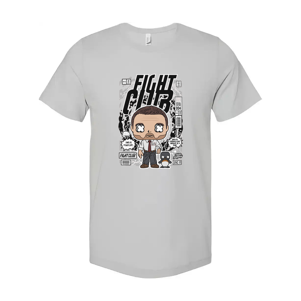 Tyler Durden Fight Club Illustrated Graphic Tee For Unisex Fans Of The Movie Classic