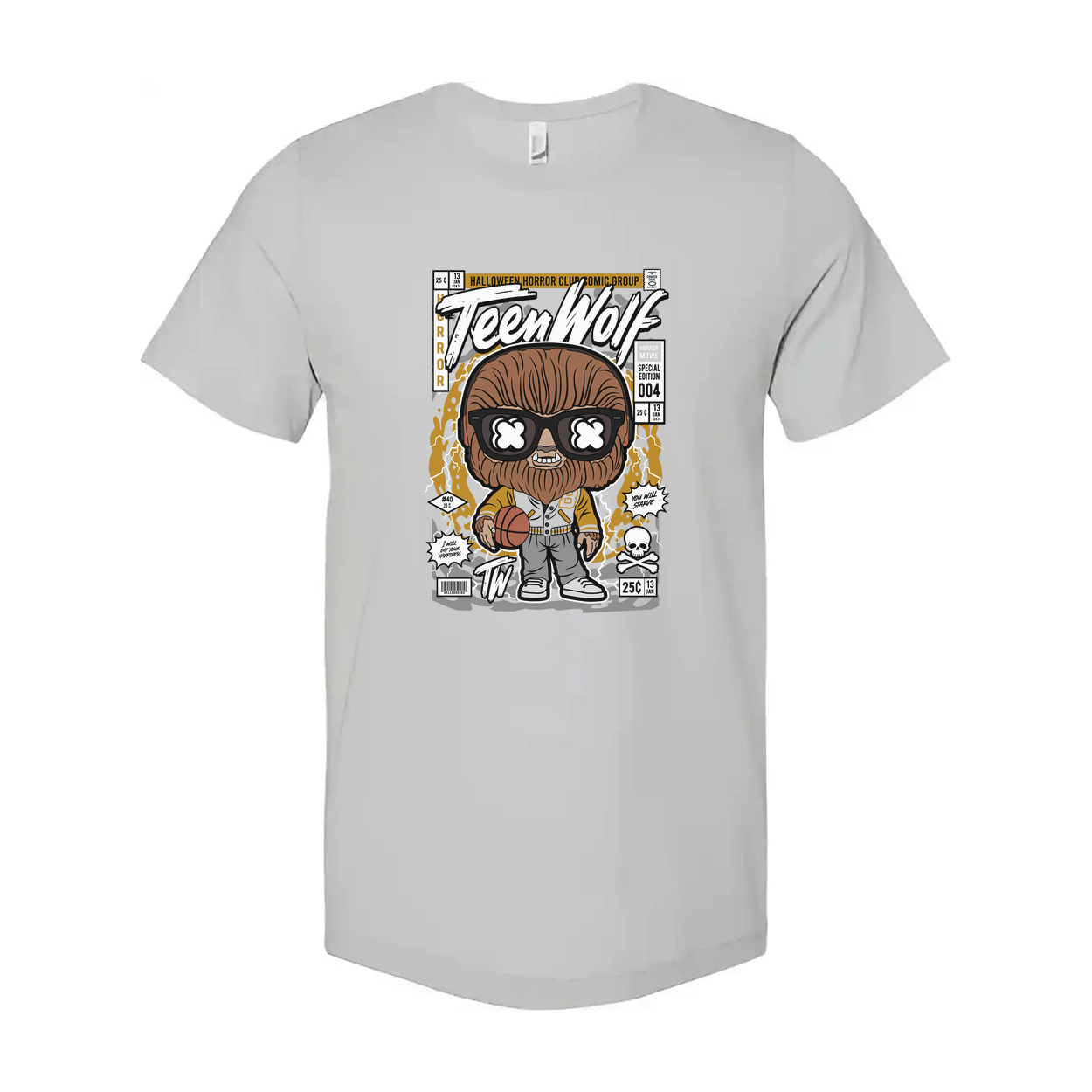 Teen Wolf Unisex Graphic T Shirt Featuring Classic Comic Style Cover Art And Collectible Design