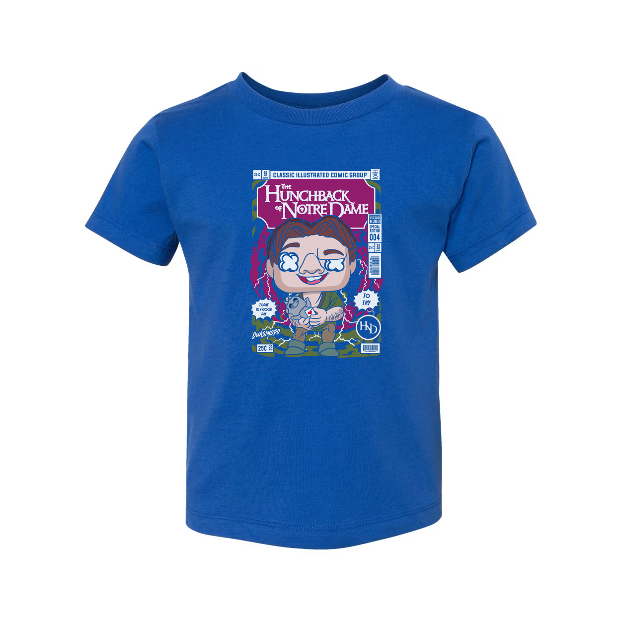 Quasimodo The Hunchback Of Notre Dame Cartoon Comic Book Style Graphic Tee For Unisex Adults