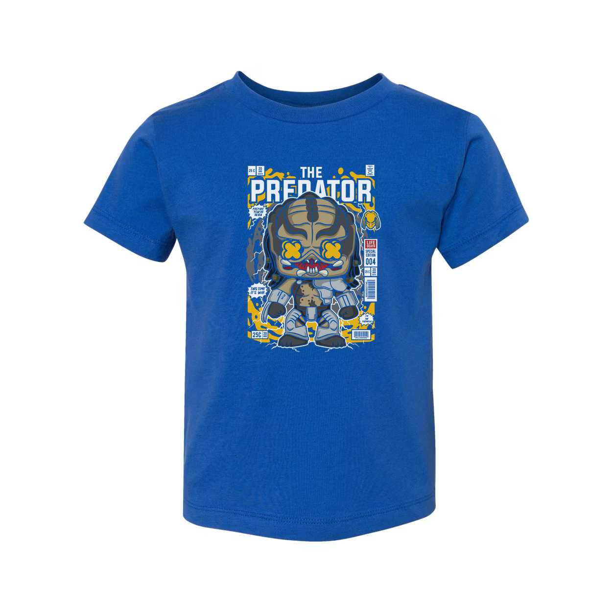 Predator Unisex Graphic Tee With Stylized Hunter Artwork In Gray And Yellow Palette