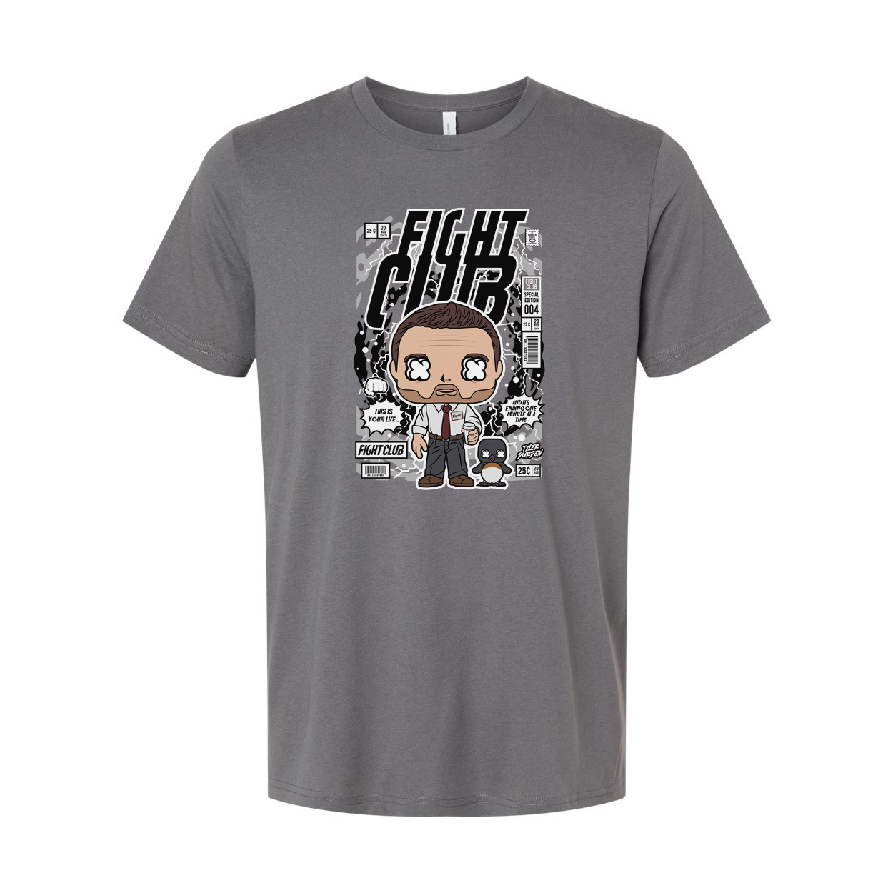 Tyler Durden Fight Club Illustrated Graphic Tee For Unisex Fans Of The Movie Classic