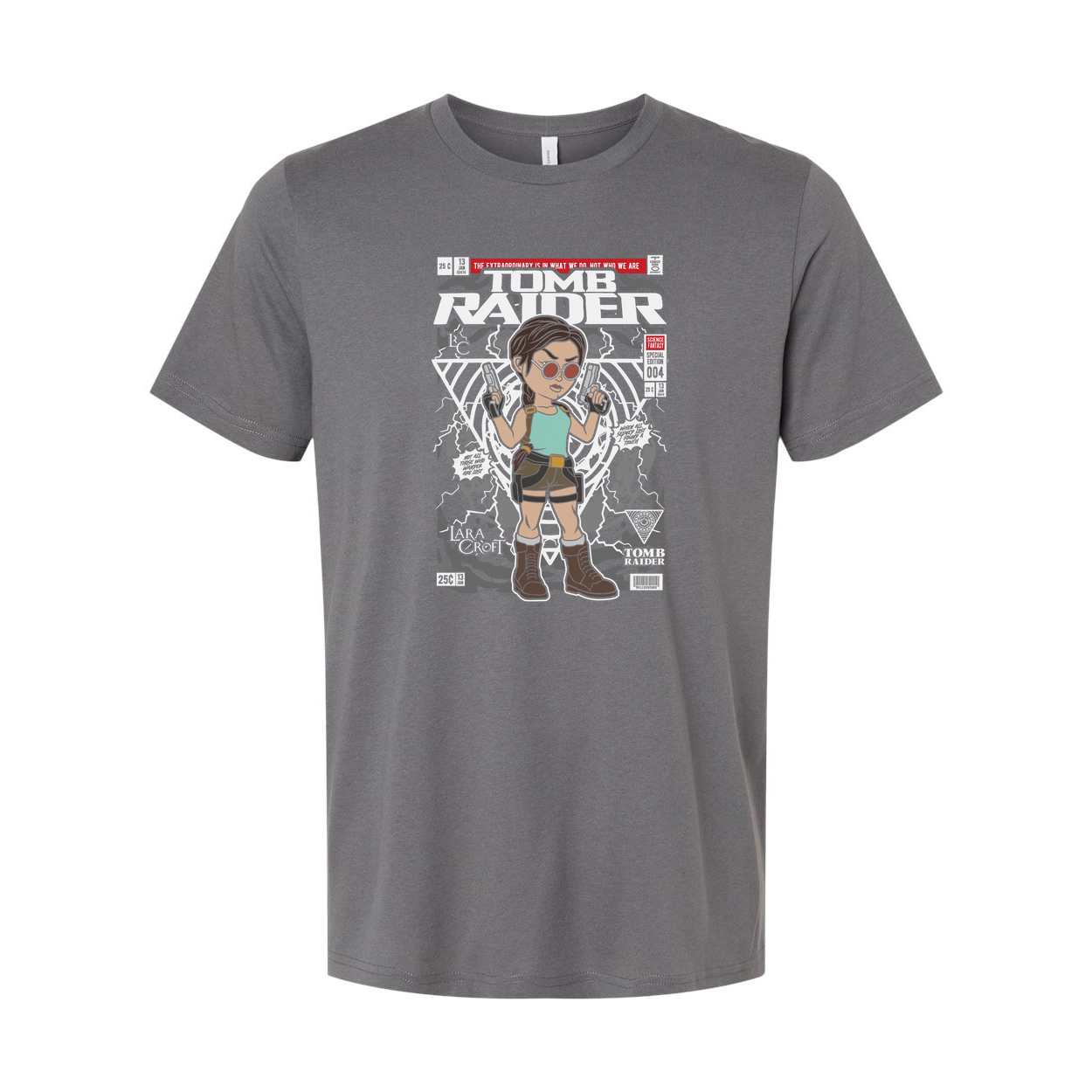 Lara Croft Tomb Raider Graphic Tee for Fans of Adventure Gaming Unisex Short Sleeve Tee