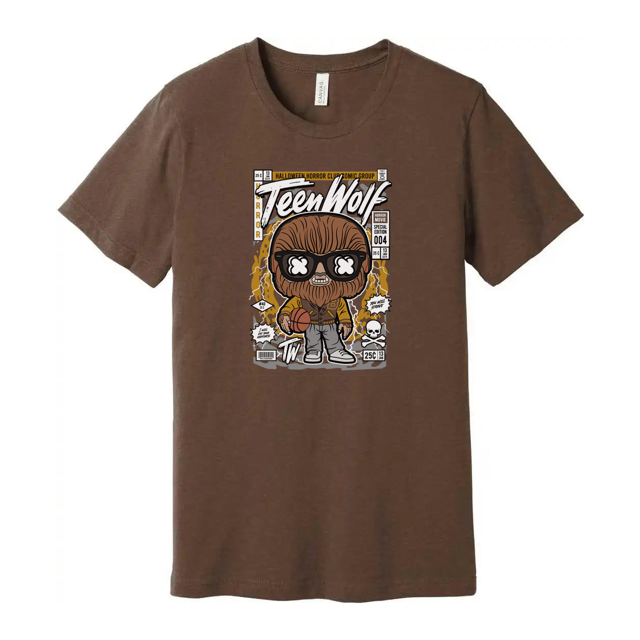 Teen Wolf Unisex Graphic T Shirt Featuring Classic Comic Style Cover Art And Collectible Design