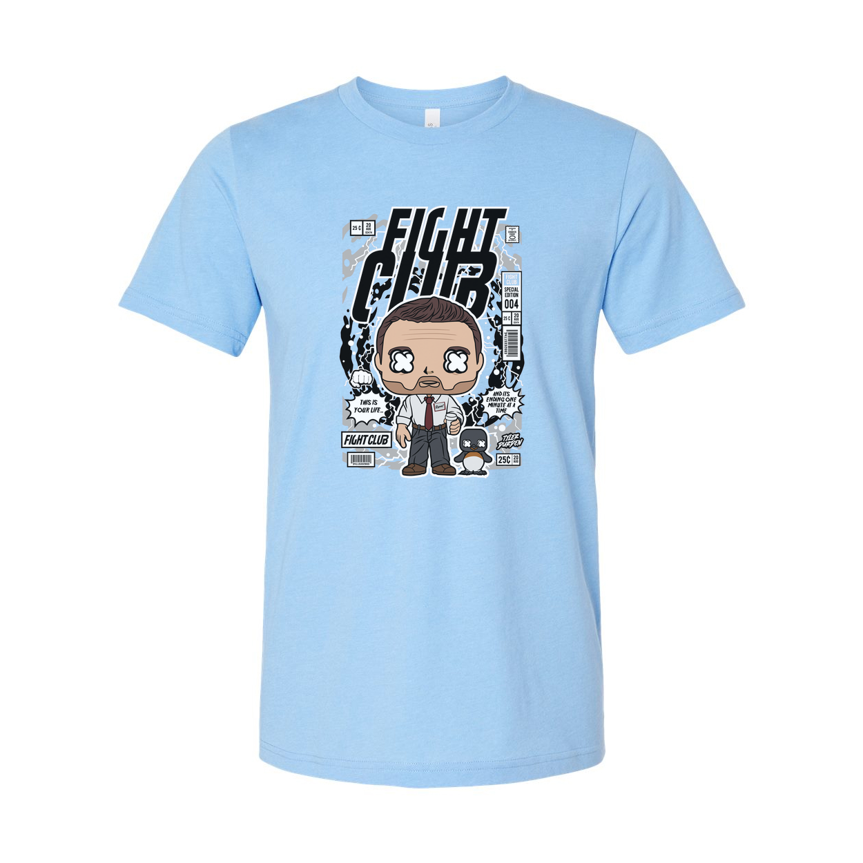 Tyler Durden Fight Club Illustrated Graphic Tee For Unisex Fans Of The Movie Classic