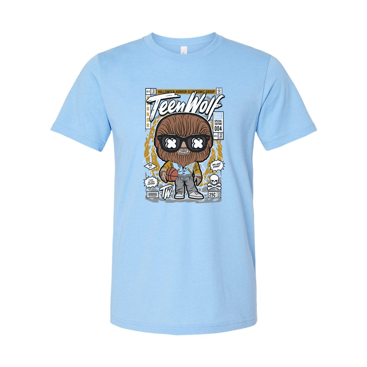 Teen Wolf Unisex Graphic T Shirt Featuring Classic Comic Style Cover Art And Collectible Design