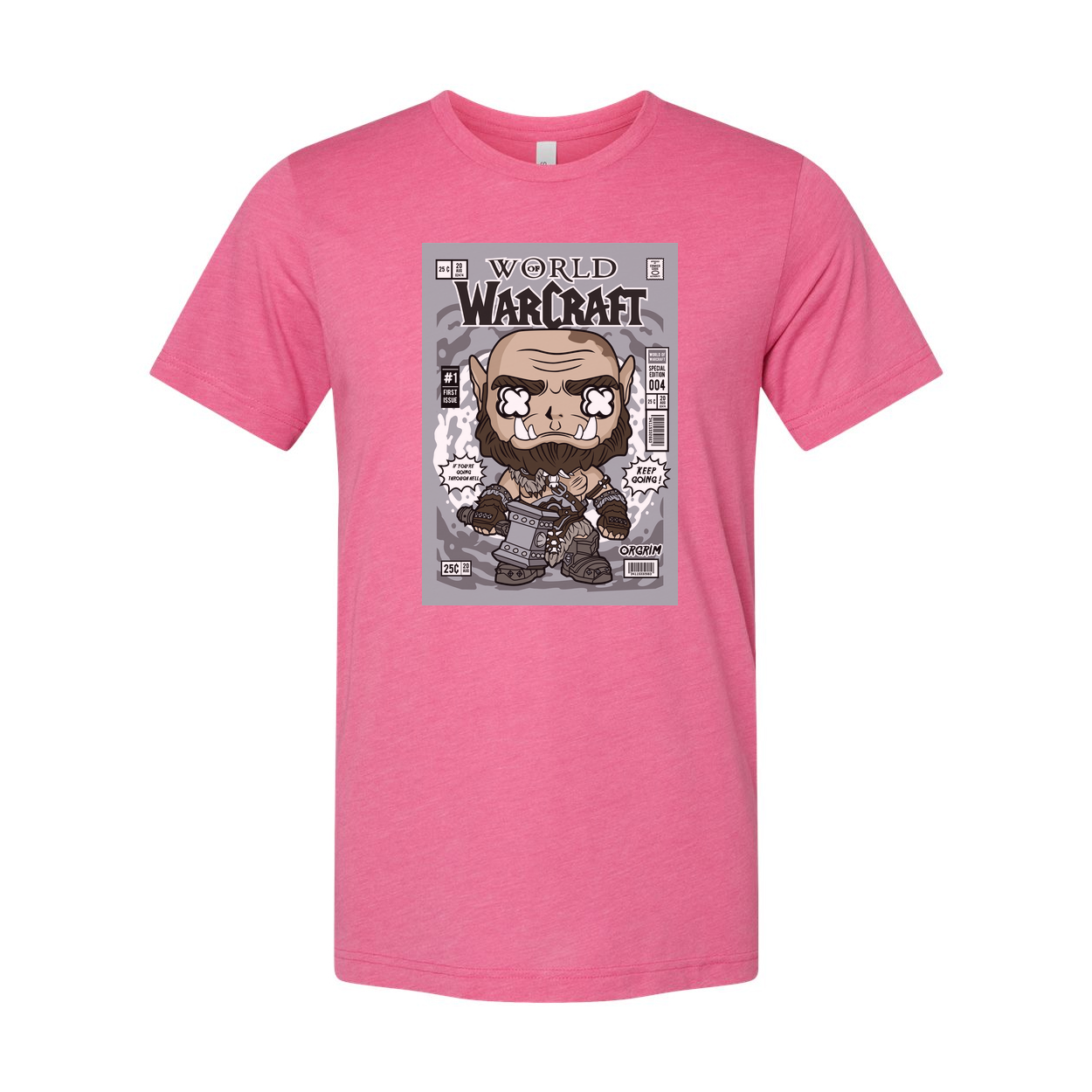 World Warcraft Inspired Graphic Unisex T Shirt With Cartoon Battle Warrior Design