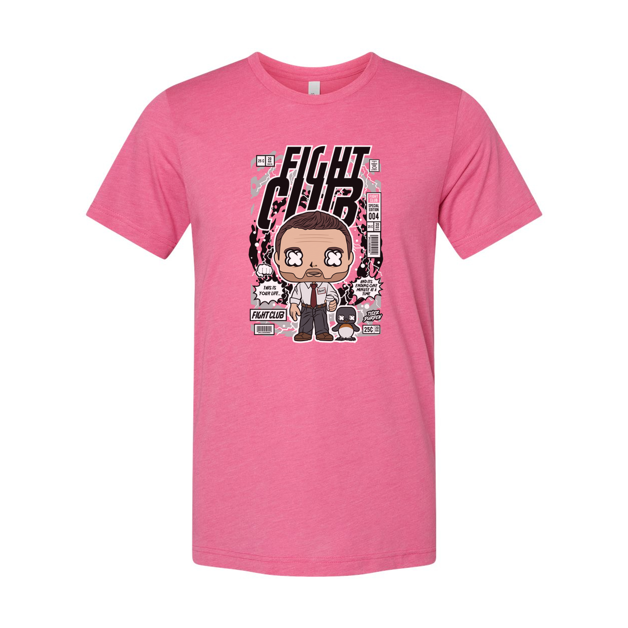 Tyler Durden Fight Club Illustrated Graphic Tee For Unisex Fans Of The Movie Classic