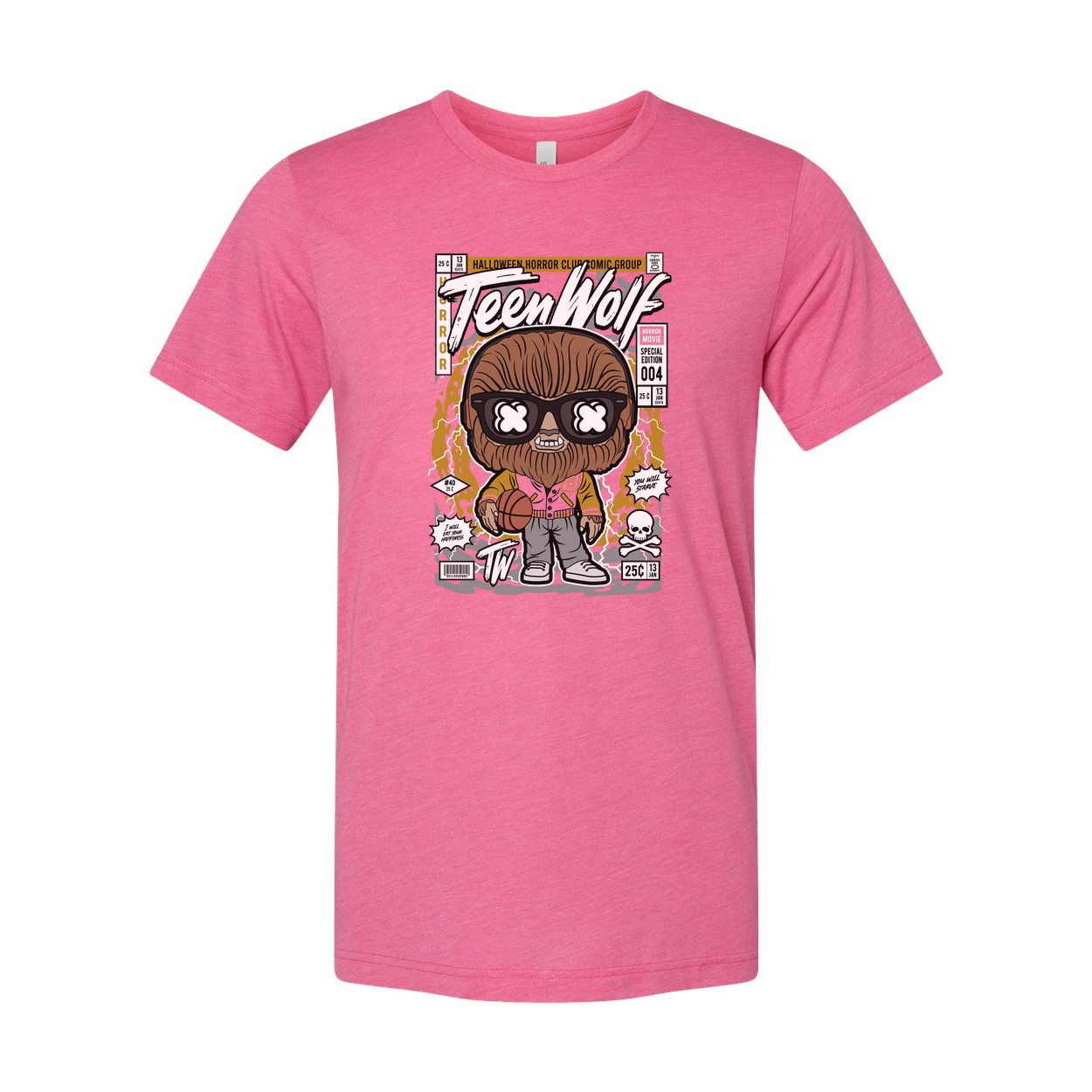Teen Wolf Unisex Graphic T Shirt Featuring Classic Comic Style Cover Art And Collectible Design