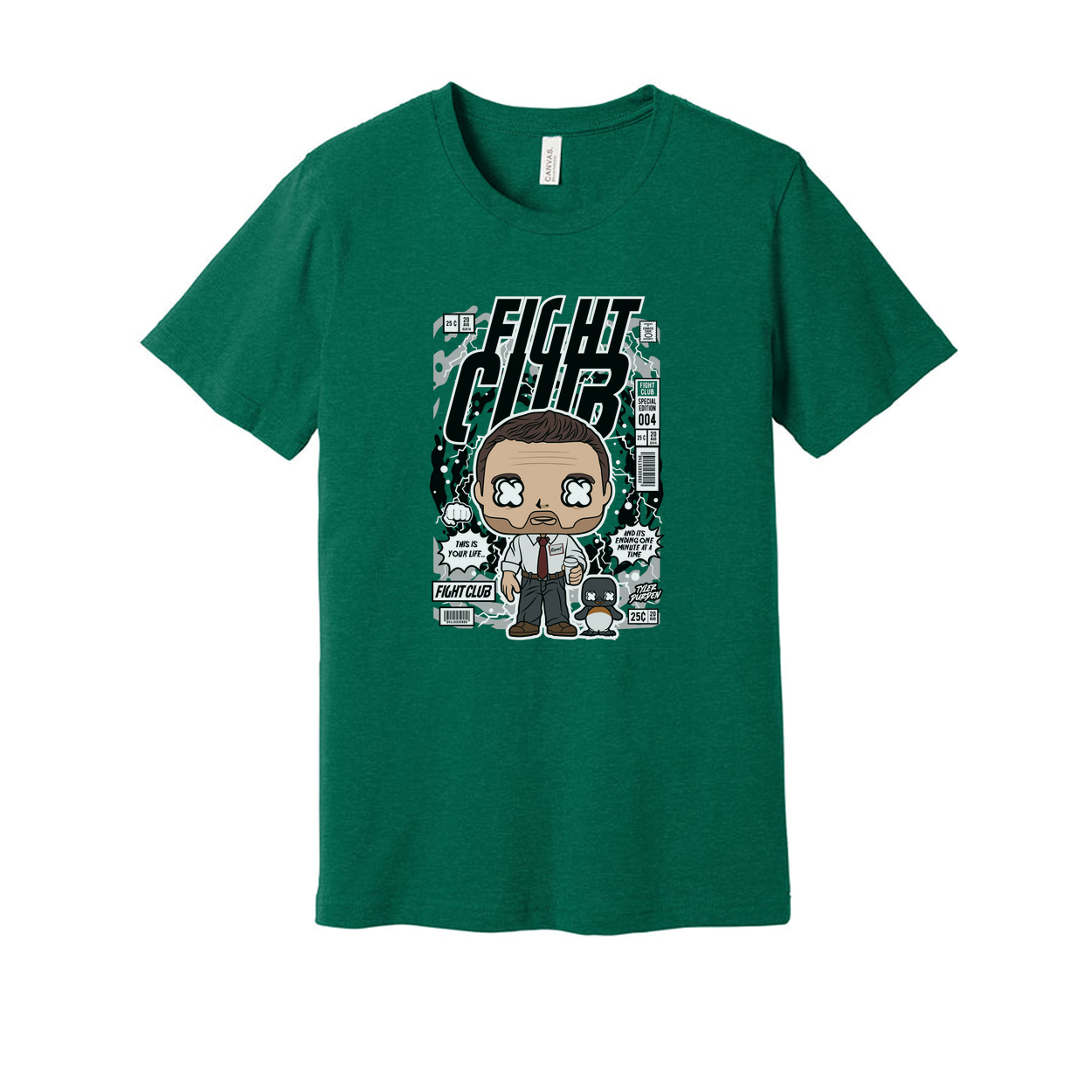 Tyler Durden Fight Club Illustrated Graphic Tee For Unisex Fans Of The Movie Classic