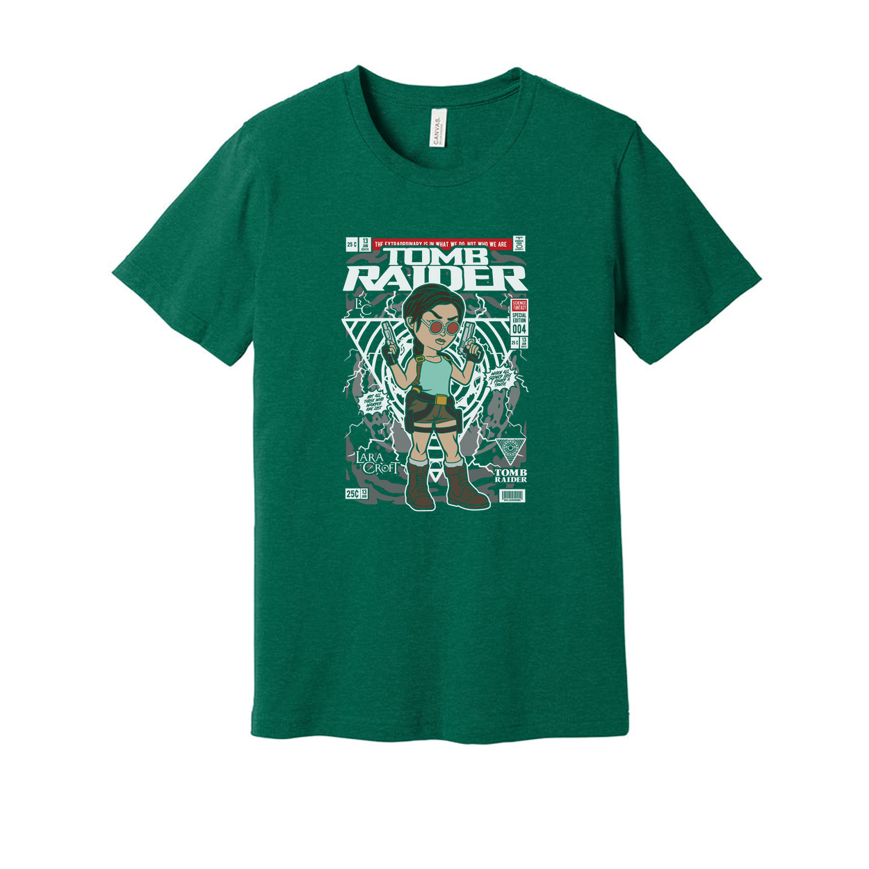Lara Croft Tomb Raider Graphic Tee for Fans of Adventure Gaming Unisex Short Sleeve Tee