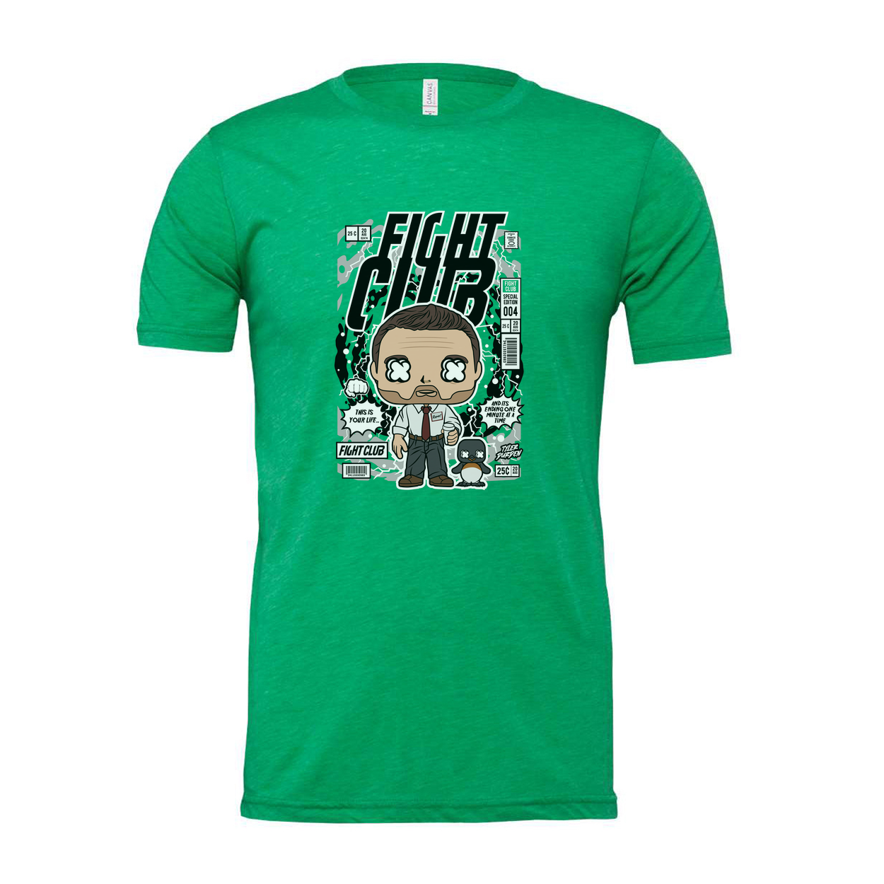 Tyler Durden Fight Club Illustrated Graphic Tee For Unisex Fans Of The Movie Classic