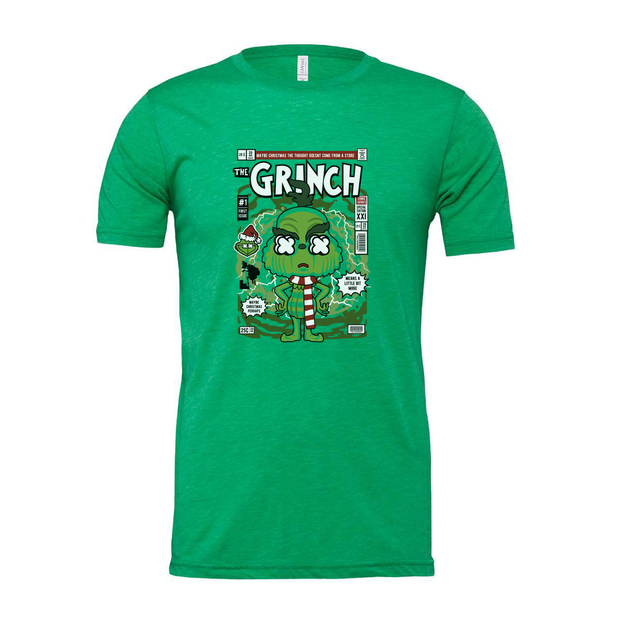 Grinch Comic Book Cover Graphic Tee Unisex Christmas Gift Apparel Limited Edition
