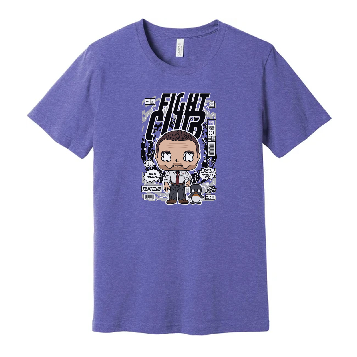 Tyler Durden Fight Club Illustrated Graphic Tee For Unisex Fans Of The Movie Classic