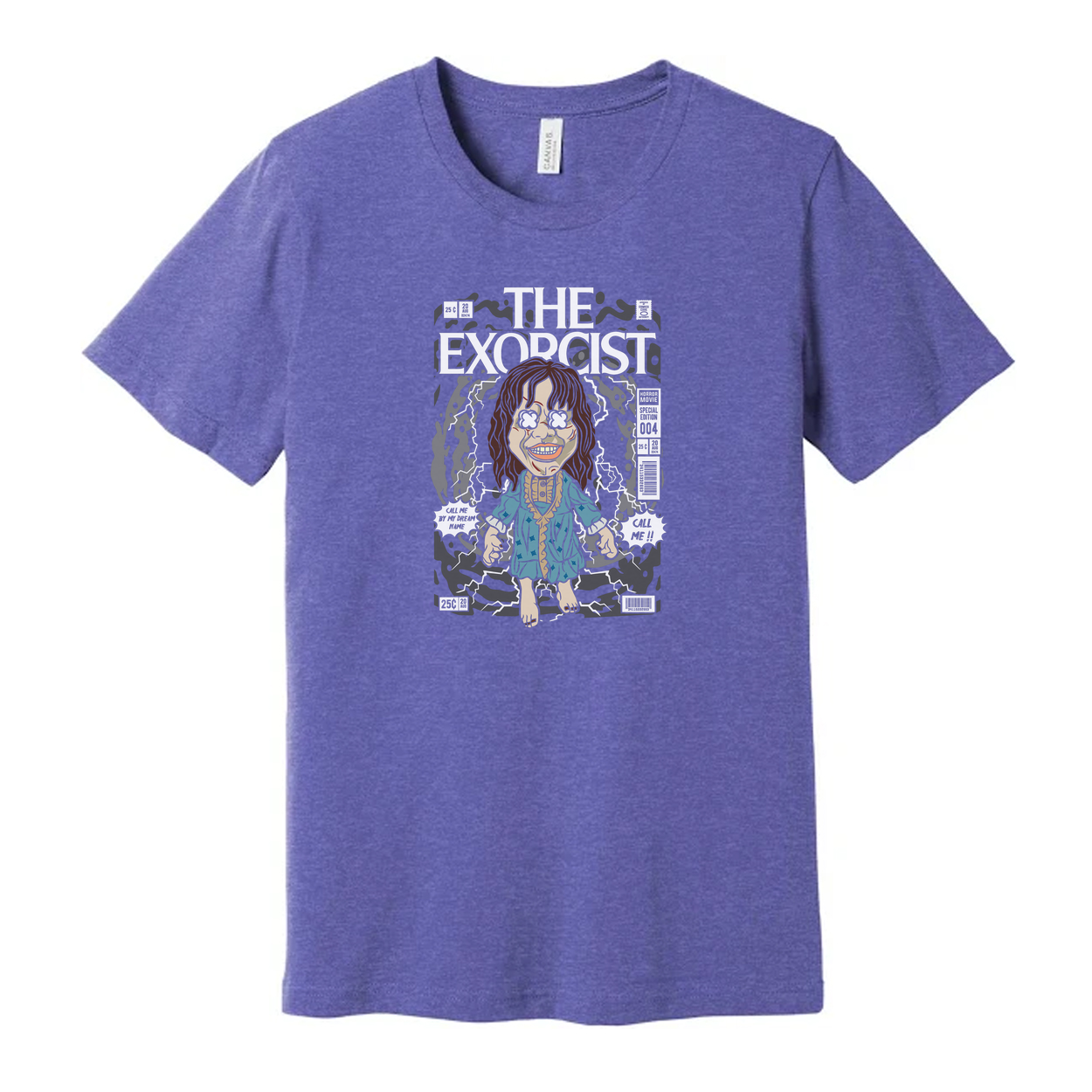 The Exorcist Unisex Graphic Tee With Retro Comic Style Artwork For Horror Fans And Movie Collectors