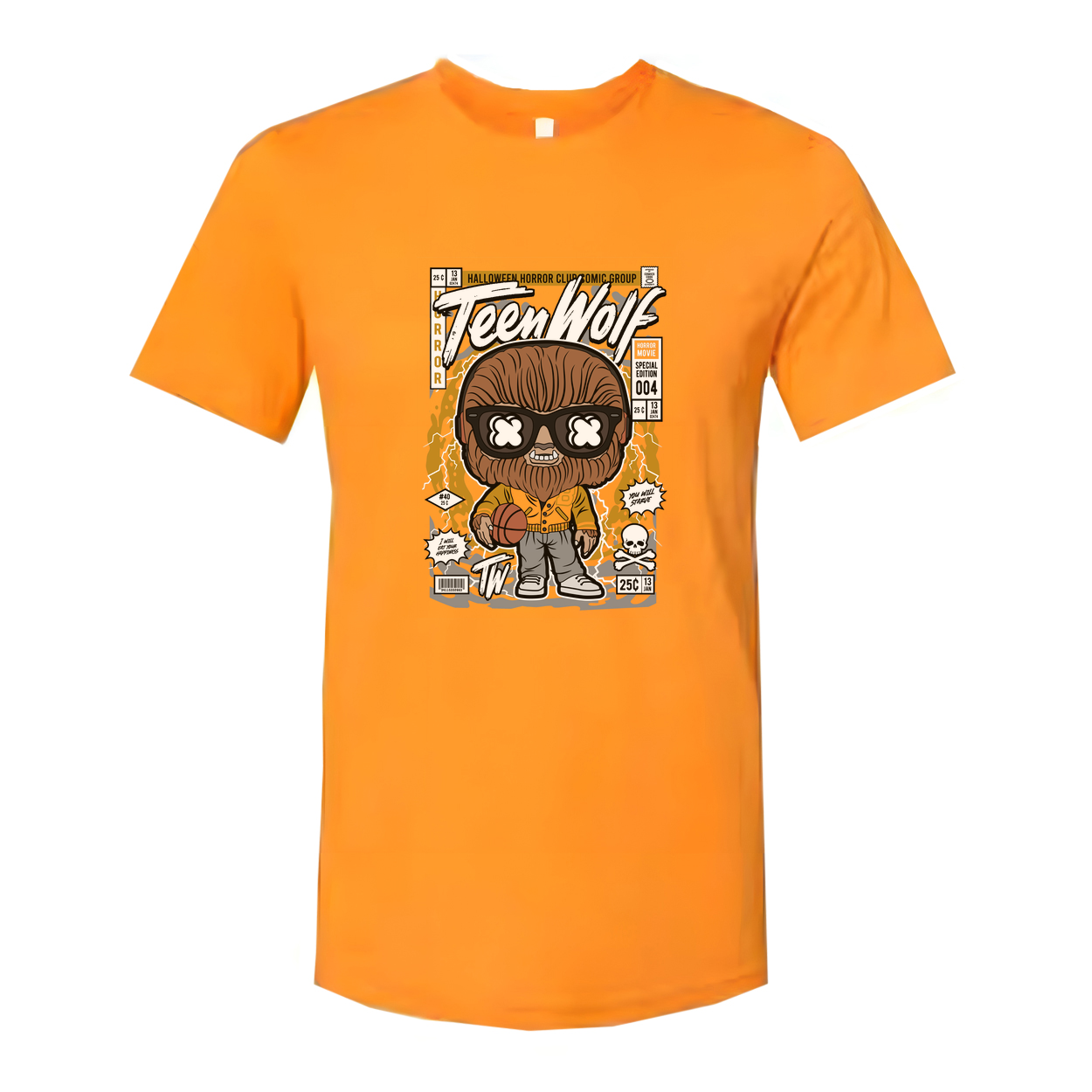 Teen Wolf Unisex Graphic T Shirt Featuring Classic Comic Style Cover Art And Collectible Design