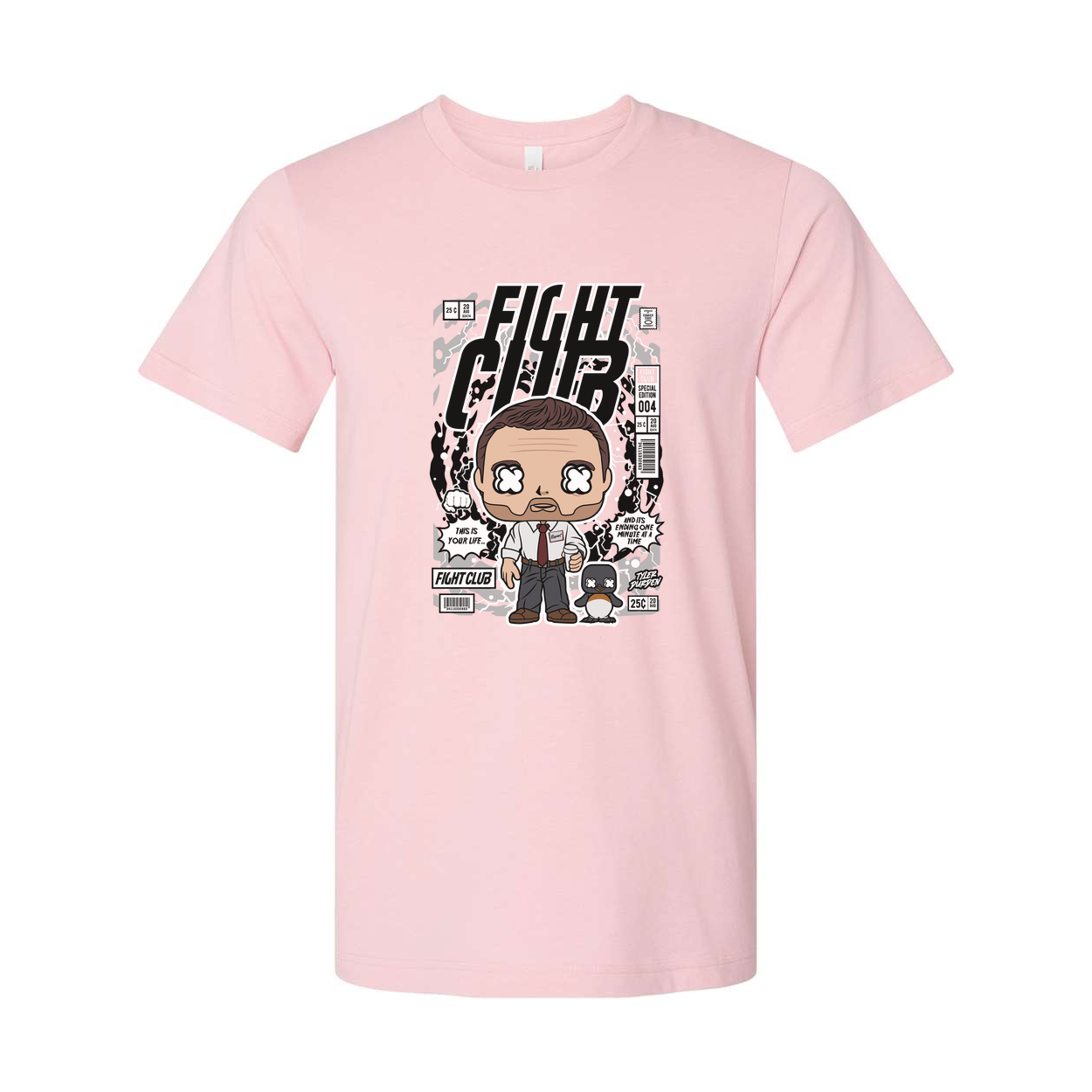 Tyler Durden Fight Club Illustrated Graphic Tee For Unisex Fans Of The Movie Classic