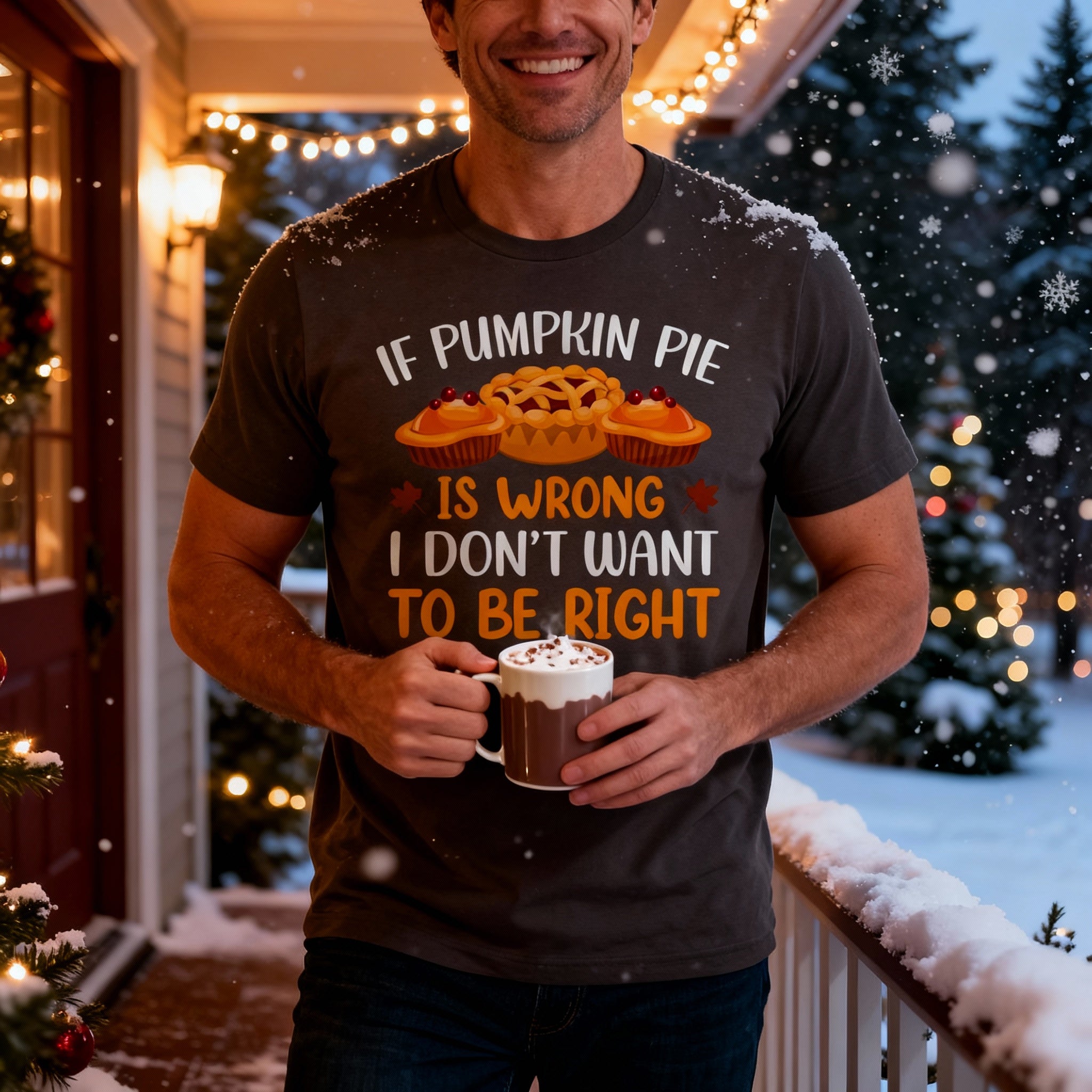 If Pumpkin Pie Is Wrong I Do Not Want To Be Right Thanksgiving Unisex T Shirt Graphic Tee