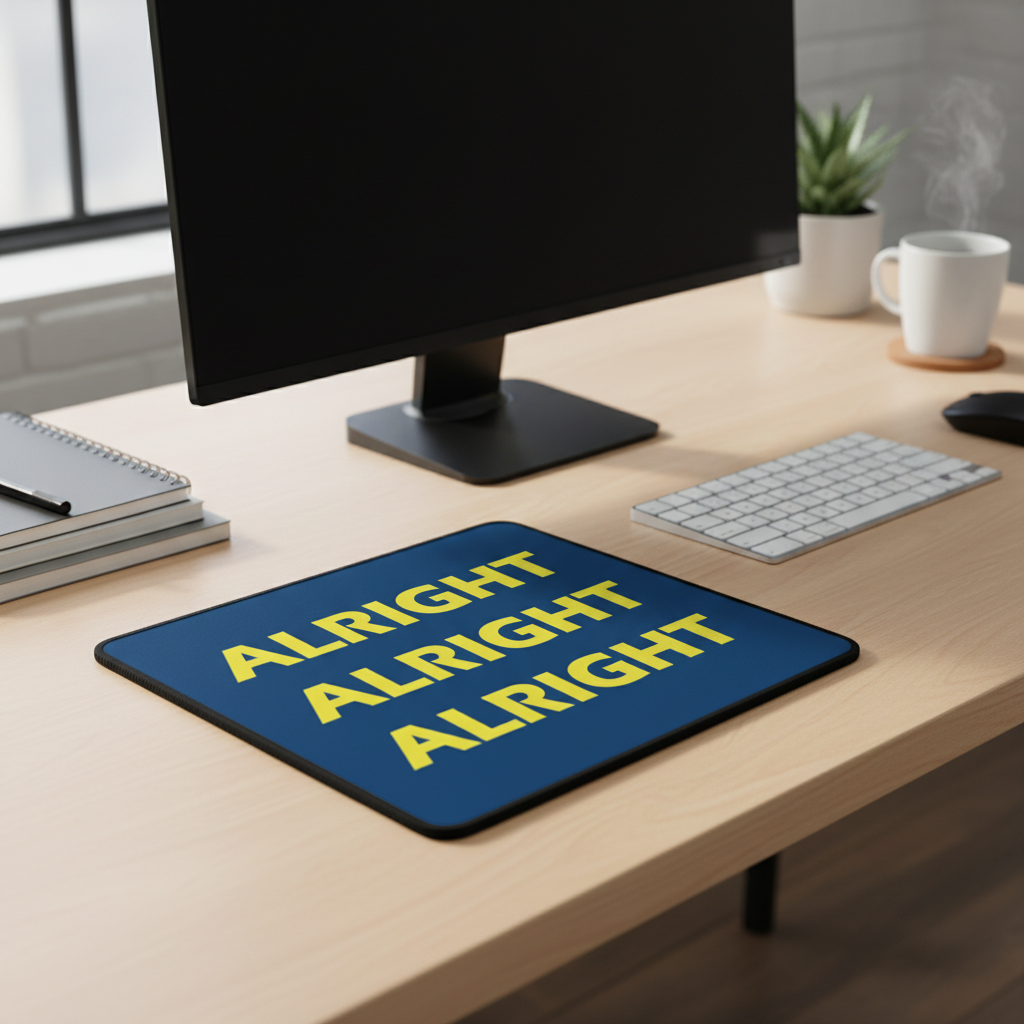Alright Alright Alright Thick Mouse Pad Desk Mat for Gaming
