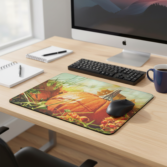 Autumn Pumpkin Thick Mouse Pad For Desk Comfort All Day