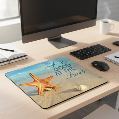 Beach Life Is Good Thick Mouse Pad for Desk Cushion